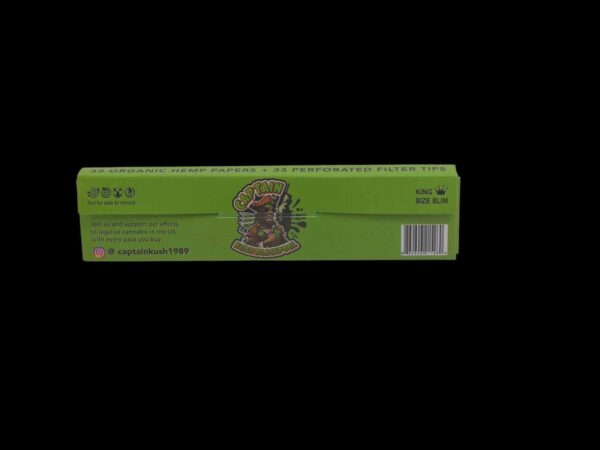 Captain Kush Organic Hemp Rolling Papers - Box of 32 Packs - Image 2