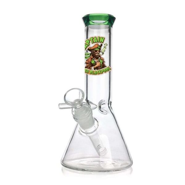 Captain Kush Glass Bong White